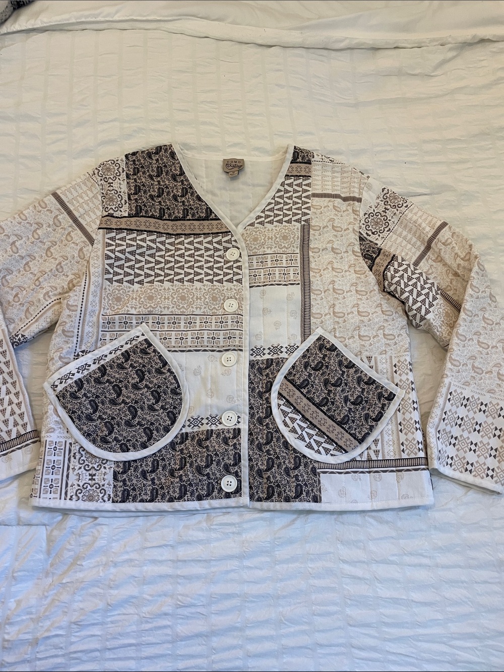 Patchwork Button-Jacket - Picture 4 of 6